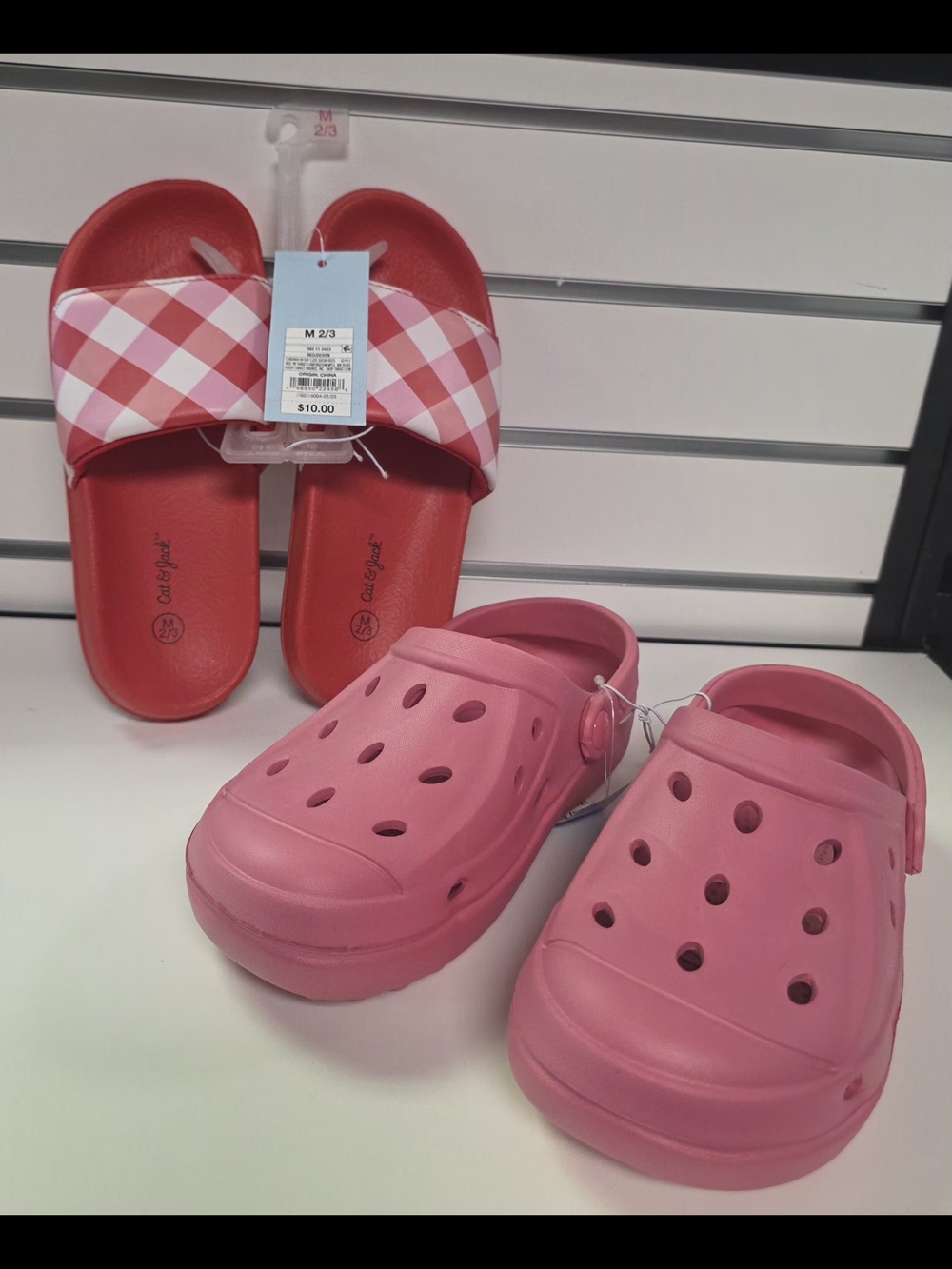 Kids Pink Slip-On Clogs and Slide Set - Comfortable Everyday Footwear